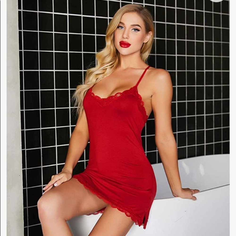 Red Sexy Nightdress Sleepwear